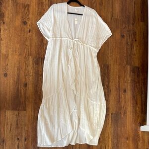 Aerie White Swim Coverup